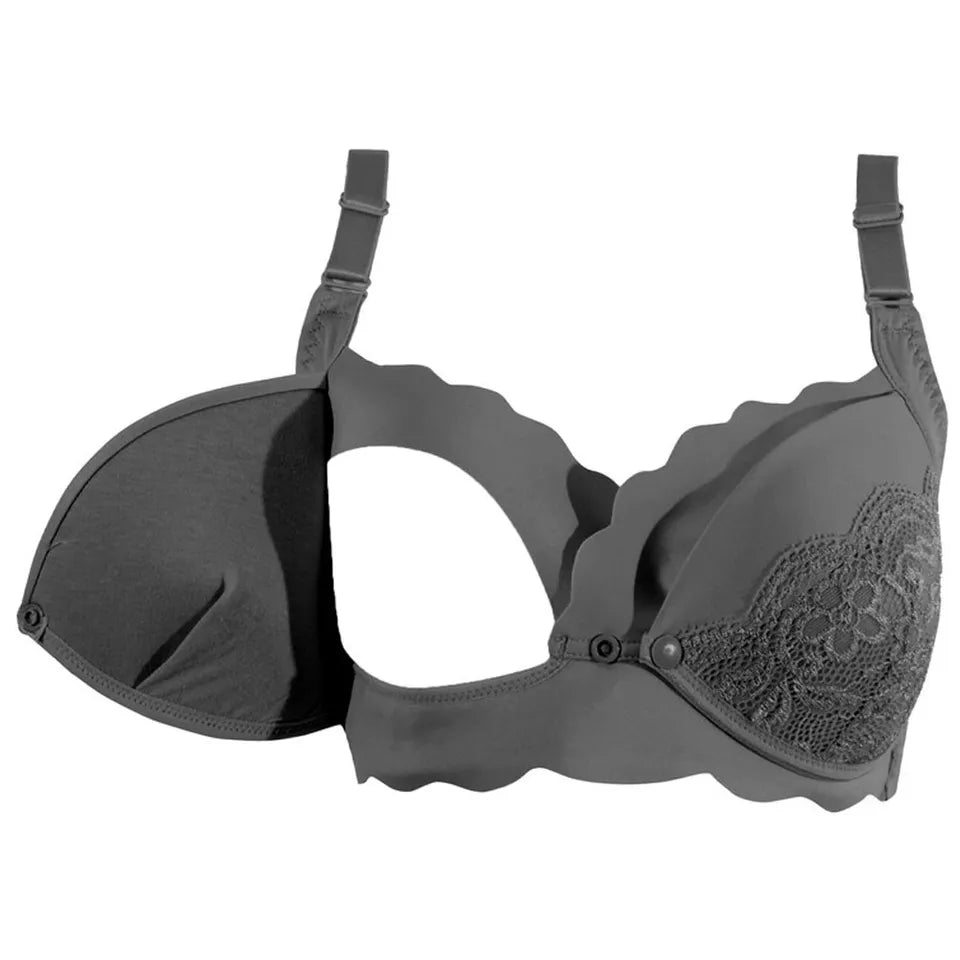 Okus - Elegant Seamless Maternity & Nursing Bra - Black Pack of 3