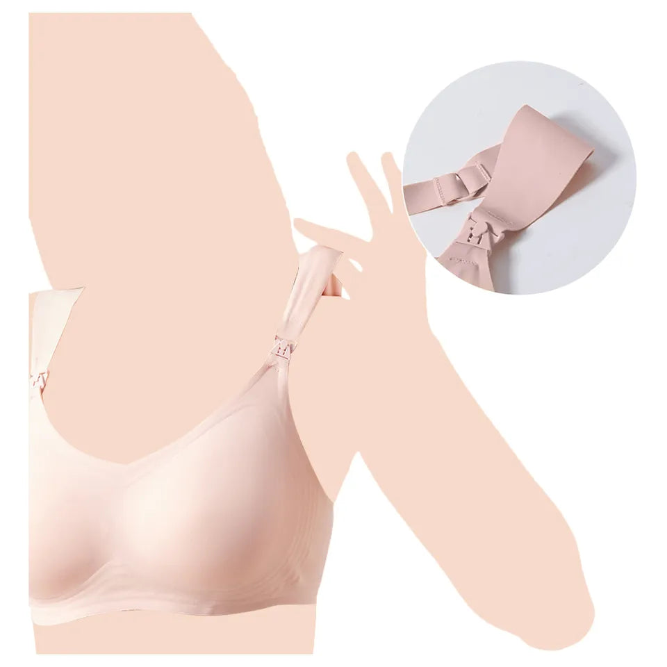 Okus - Elegant Seamless Maternity & Nursing Bra - Black Pack of 3